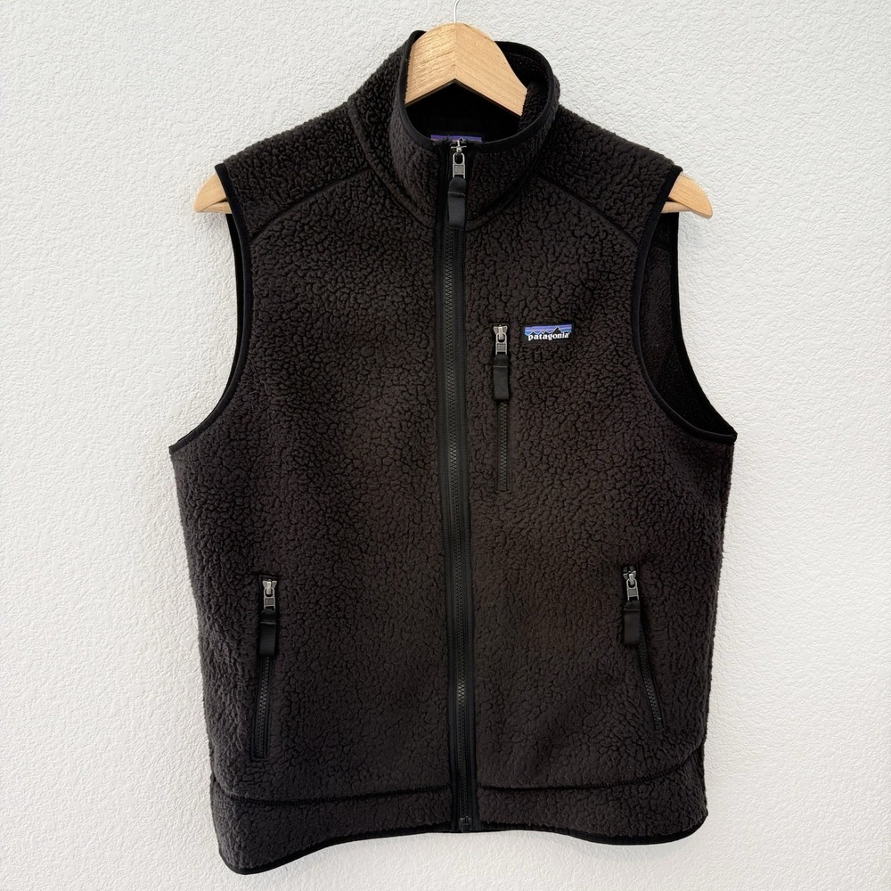 Patagonia Mens Retro Pile Fleece Vest Medium Black
